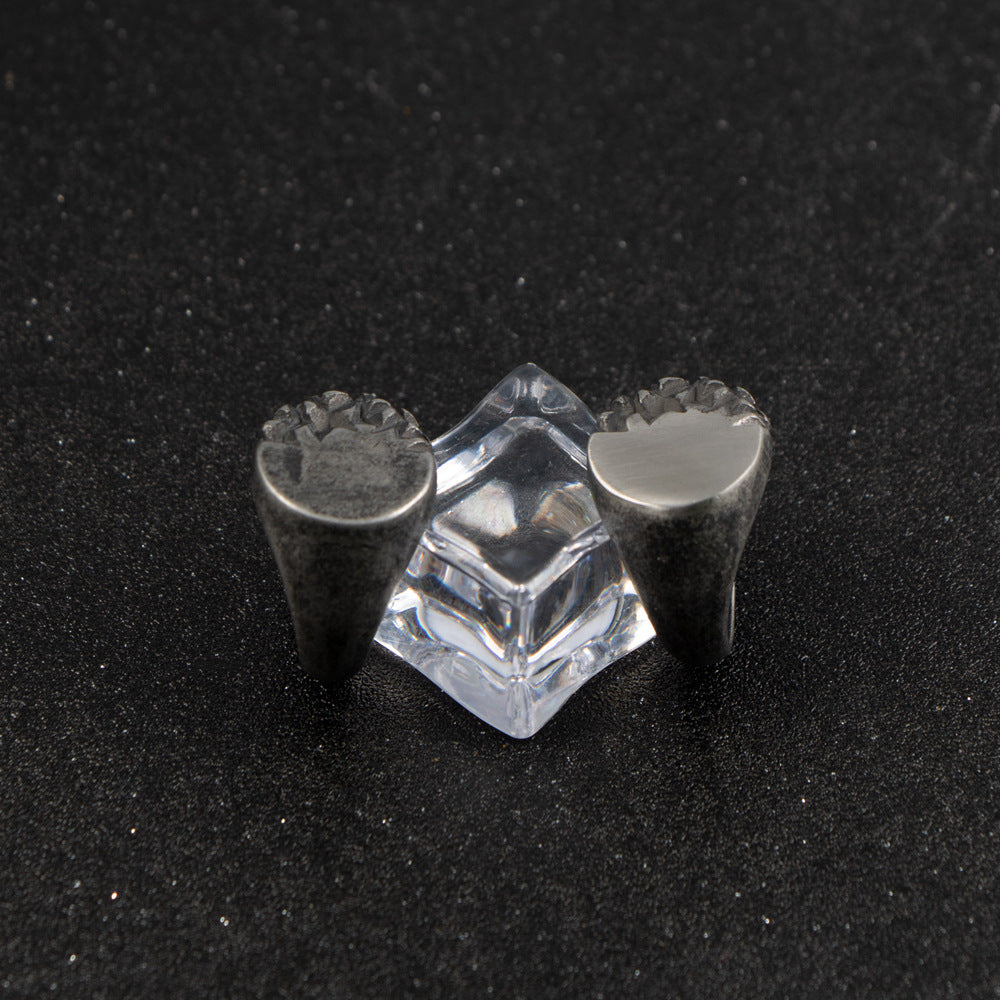 Gravel Titanium Steel Ring – & Antique Men's Stainless Steel Half Glossy Ring