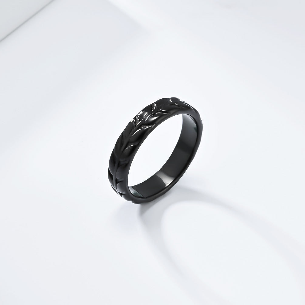 Planderful Everyday Genie Rhombus Tulip Titanium Steel Ring For Women Light Luxury Gold Plated