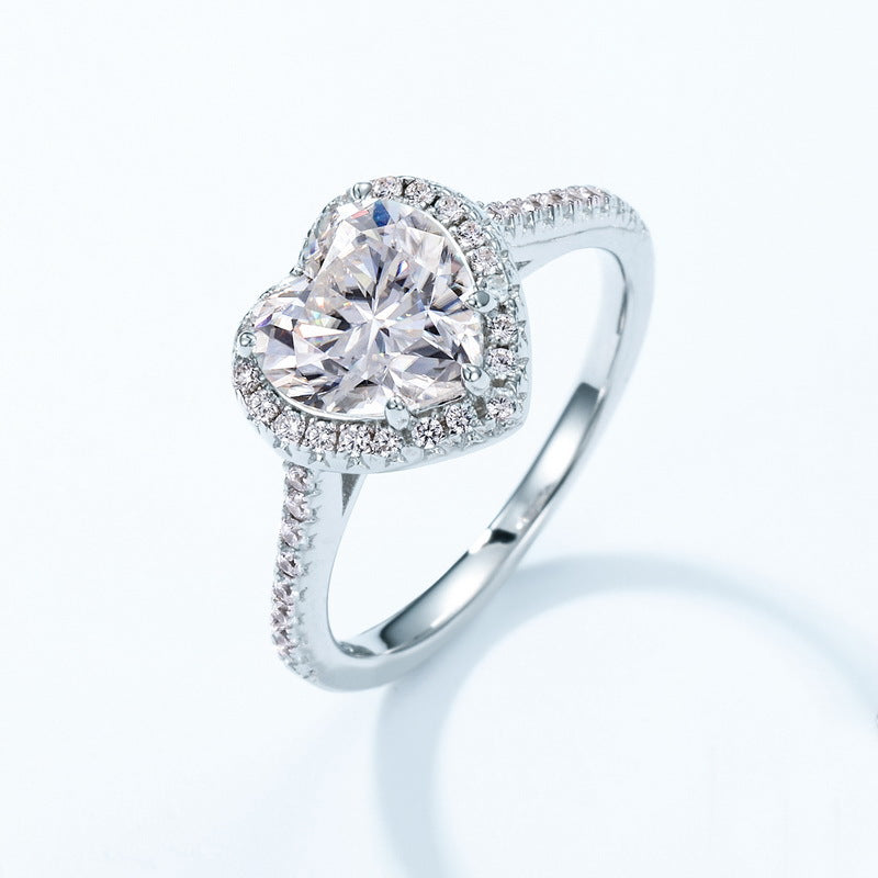 Planderful Classic Moissanite Sterling Silver Ring – 8 × 8 mm, 1.8 ct