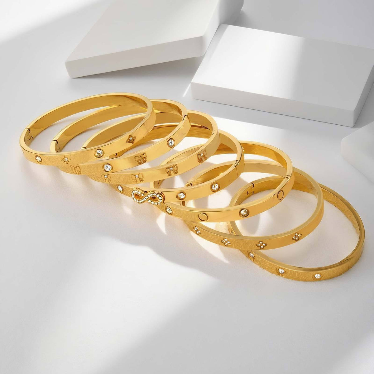 Flower Zircon Stainless Steel Bracelet