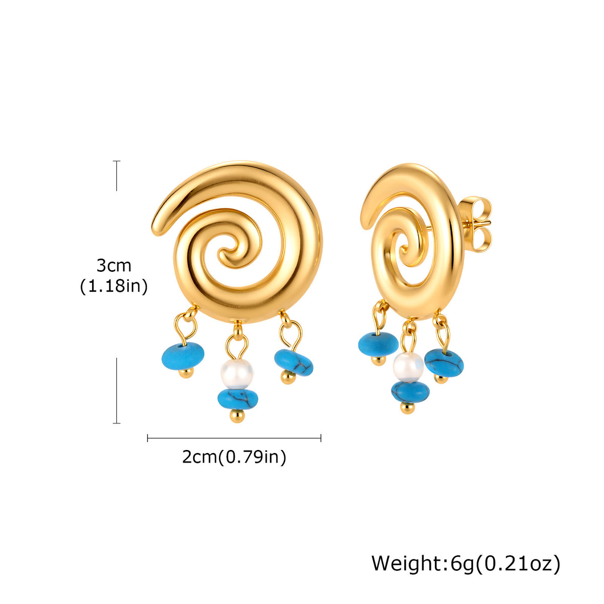 Stainless Steel Pearl Earrings
