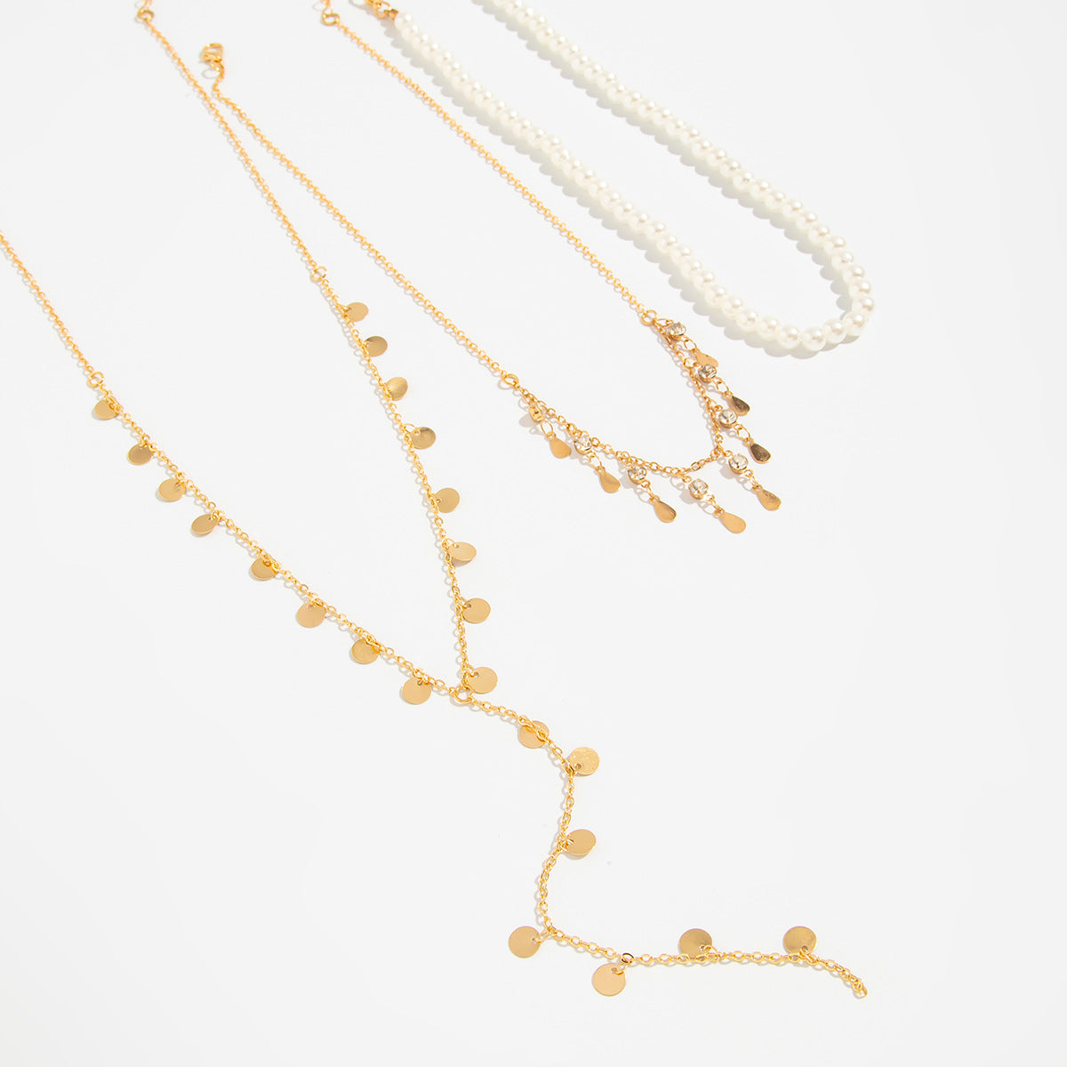 Planderful Vienna Verve Necklace – Elegant Multi-Layer Design with Water Drop Sequins