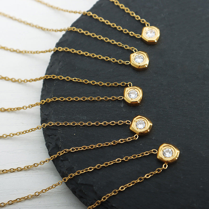 Exquisite Meteorite Shape Zircon Pendant Necklace - Niche Jewelry Wholesale