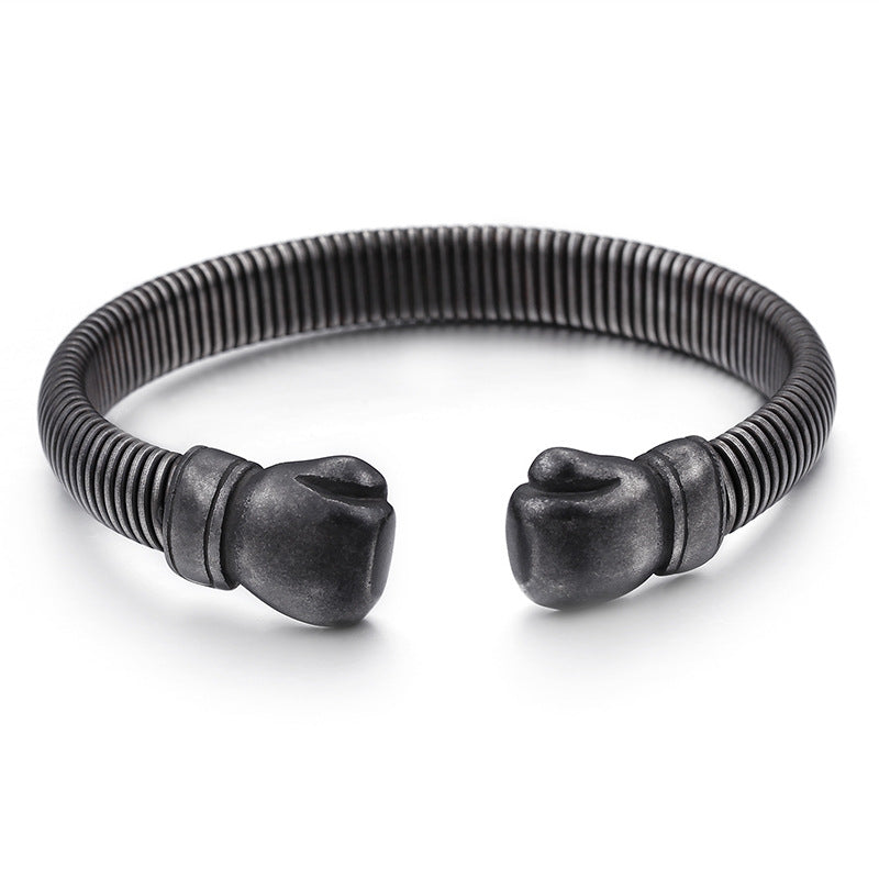 Titanium Steel Skull Men's Open Bracelet Men's