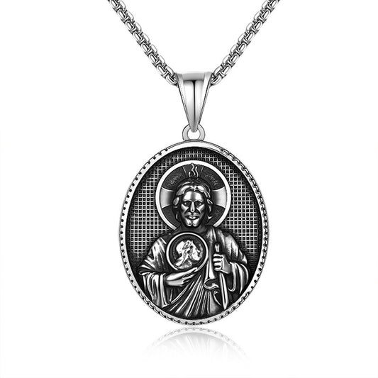 Vintage Stainless Steel Men's Pendant Necklace
