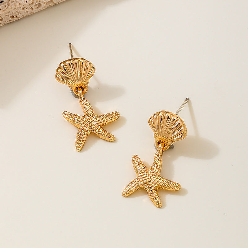 Planderful Vienna Verve Earrings – Exquisite Shell Starfish Design