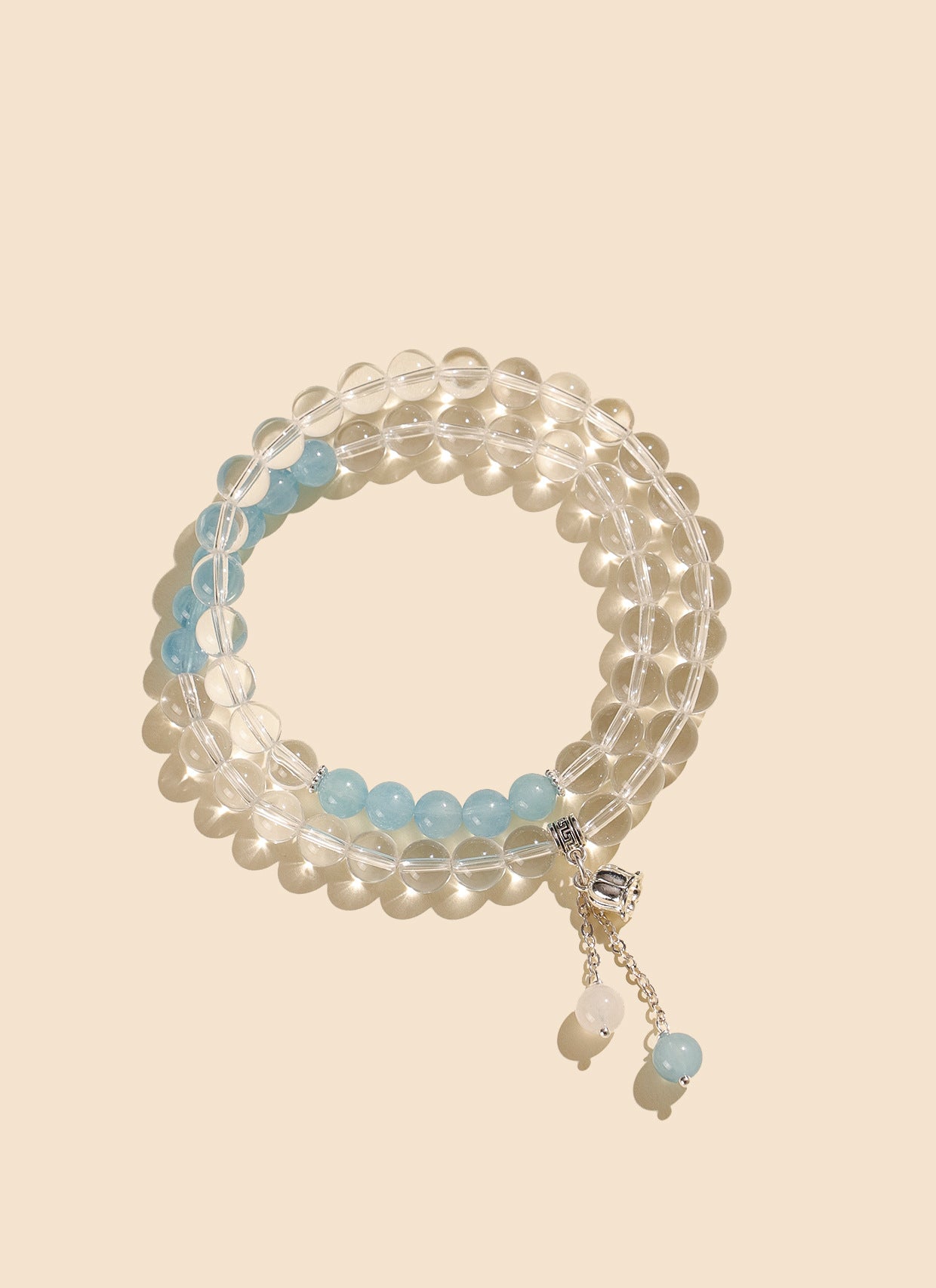 Planderful Fortune's Favor Bracelet – Elegant Aquamarine Beaded Design