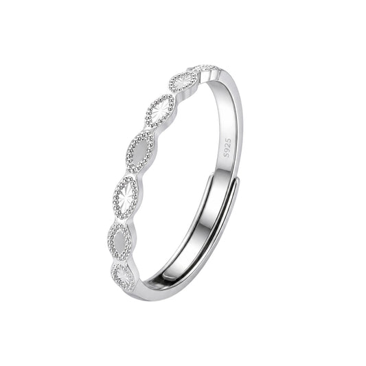 Egg-Shaped S925 Sterling Silver Ring