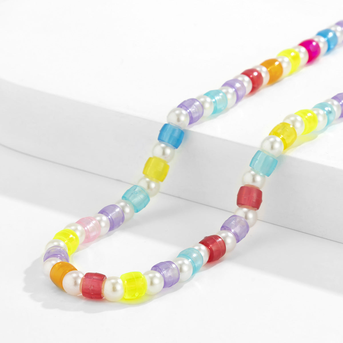 Planderful Vienna Verve Geometric Bead Necklace Retro Versatile Round Bead Statement For Fashion Lovers