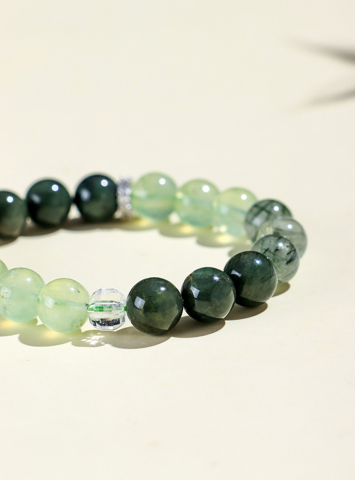 Planderful Fortune's Favor Bracelet – Premium Natural Green Hair Crystal