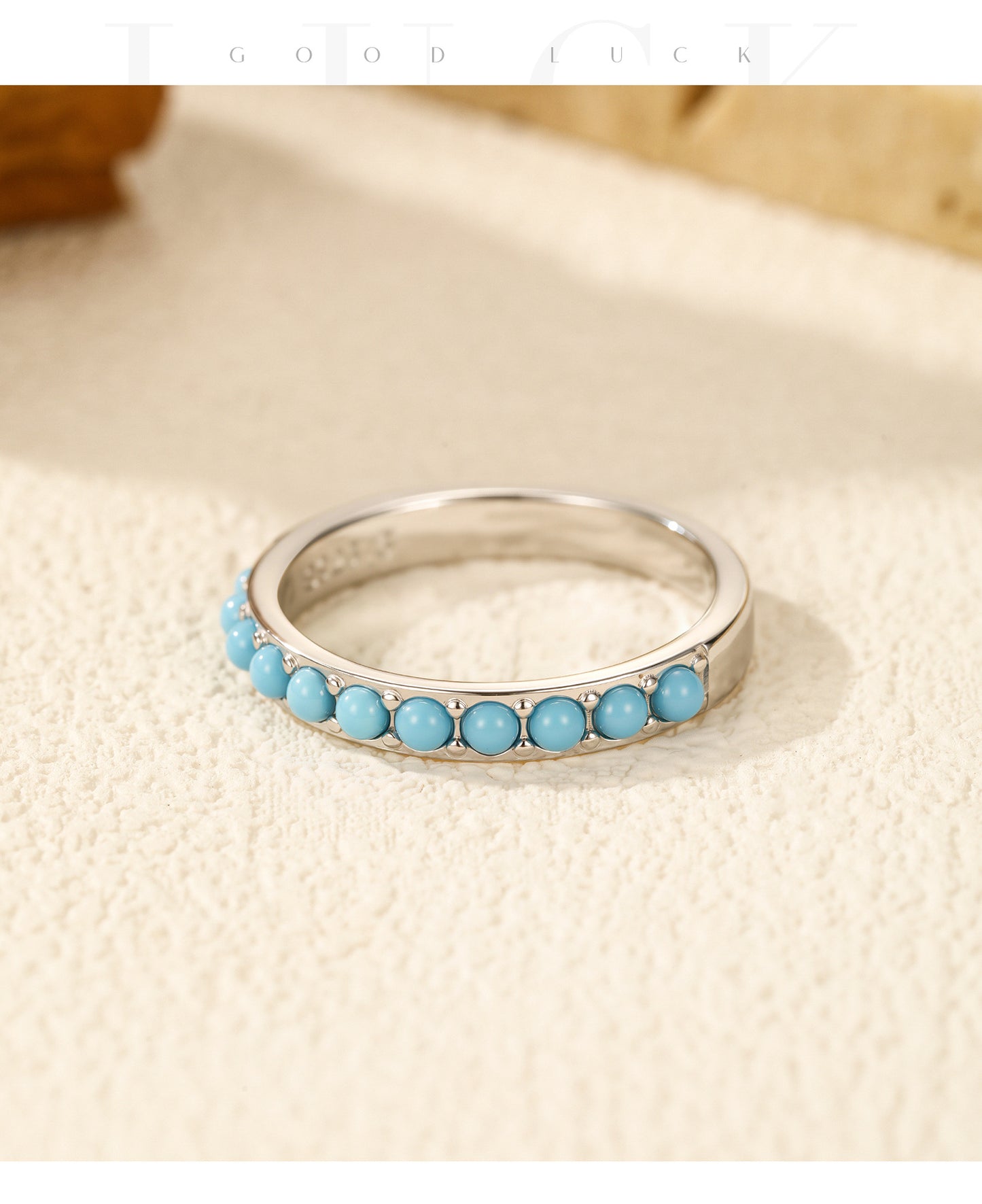 Planderful Everyday Genie Ring – Vintage Sterling Silver with Synthetic Turquoise