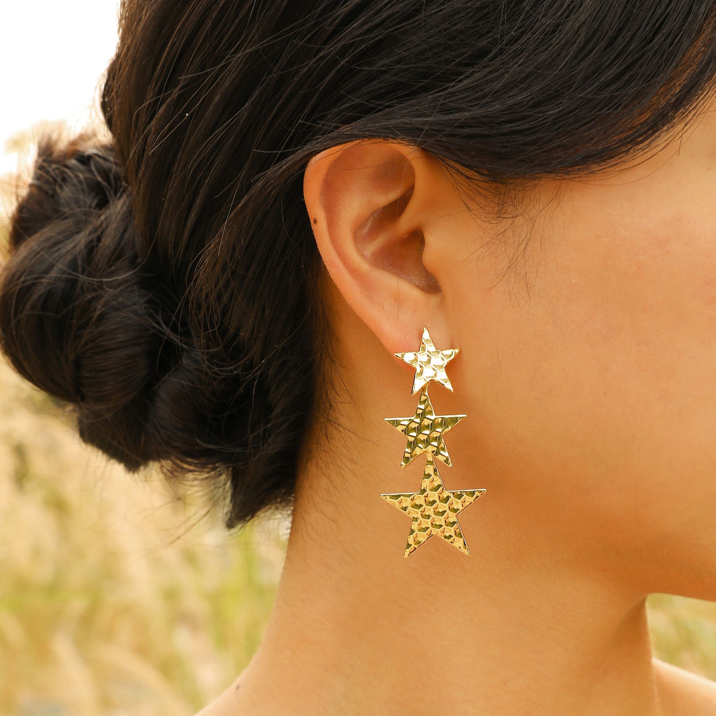 Geometric Star Earrings Women's Fashion Copper Jewelry Wholesale