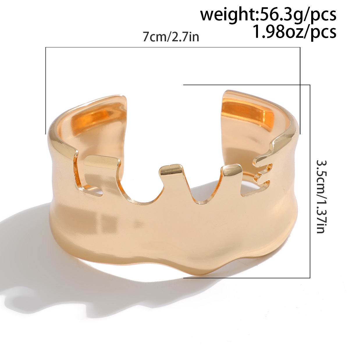 V Shaped Metal Bracelet Planderful Vienna Verve Statement Hand Jewelry For Women