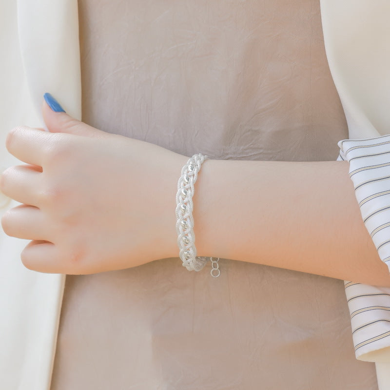 S925 Sterling Silver Twisted Bracelet