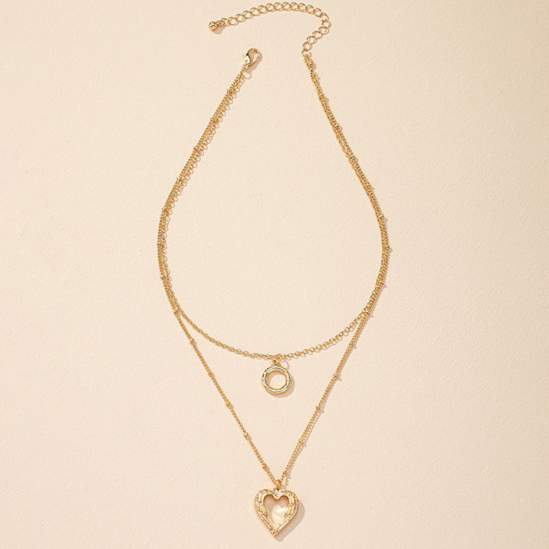 Luxury Celestial Aura Necklace - Fashionable Double-Layer Accessory