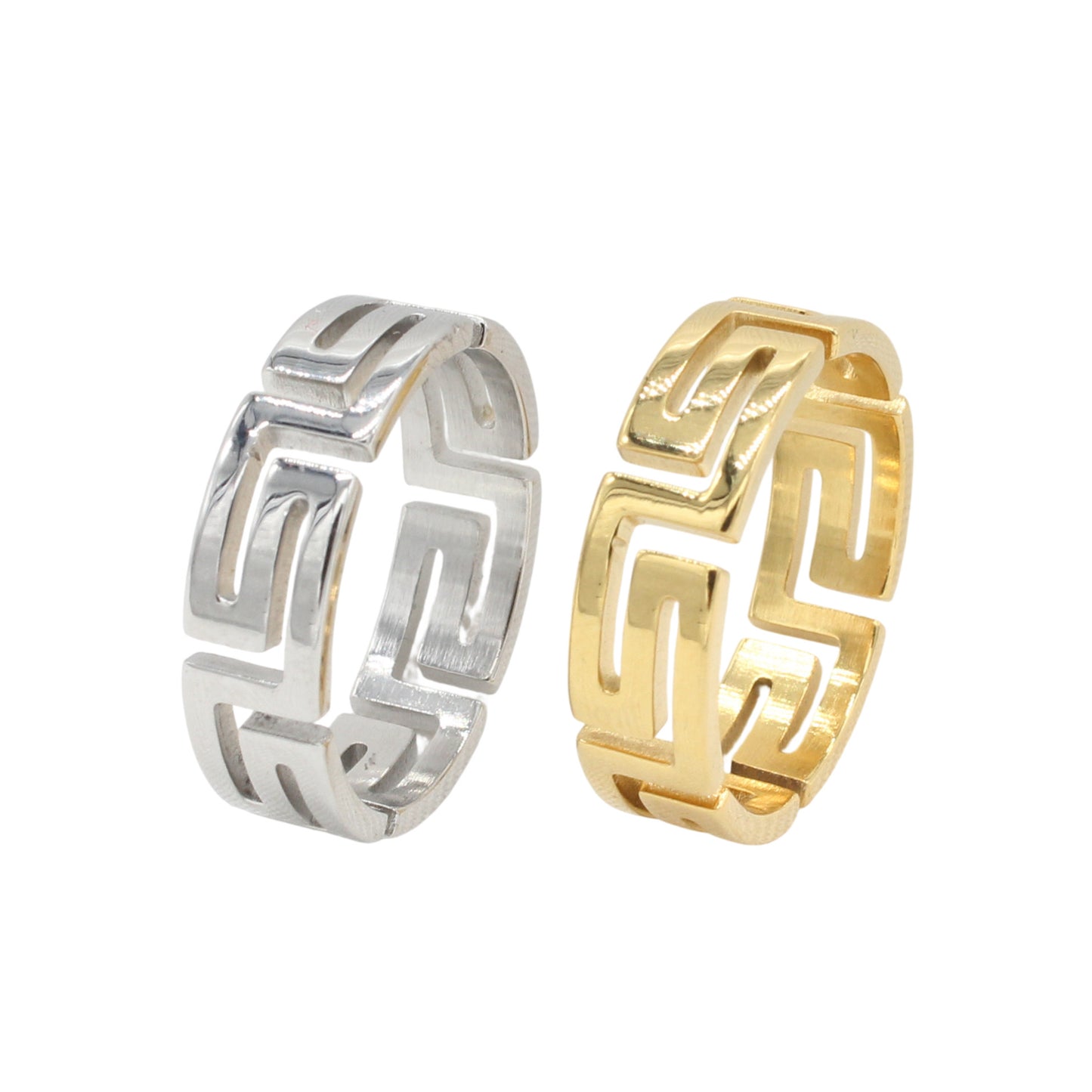 Planderful Everyday Genie – European and American Personalized Fashion Smooth Wall Pattern Men's Titanium Steel Ring