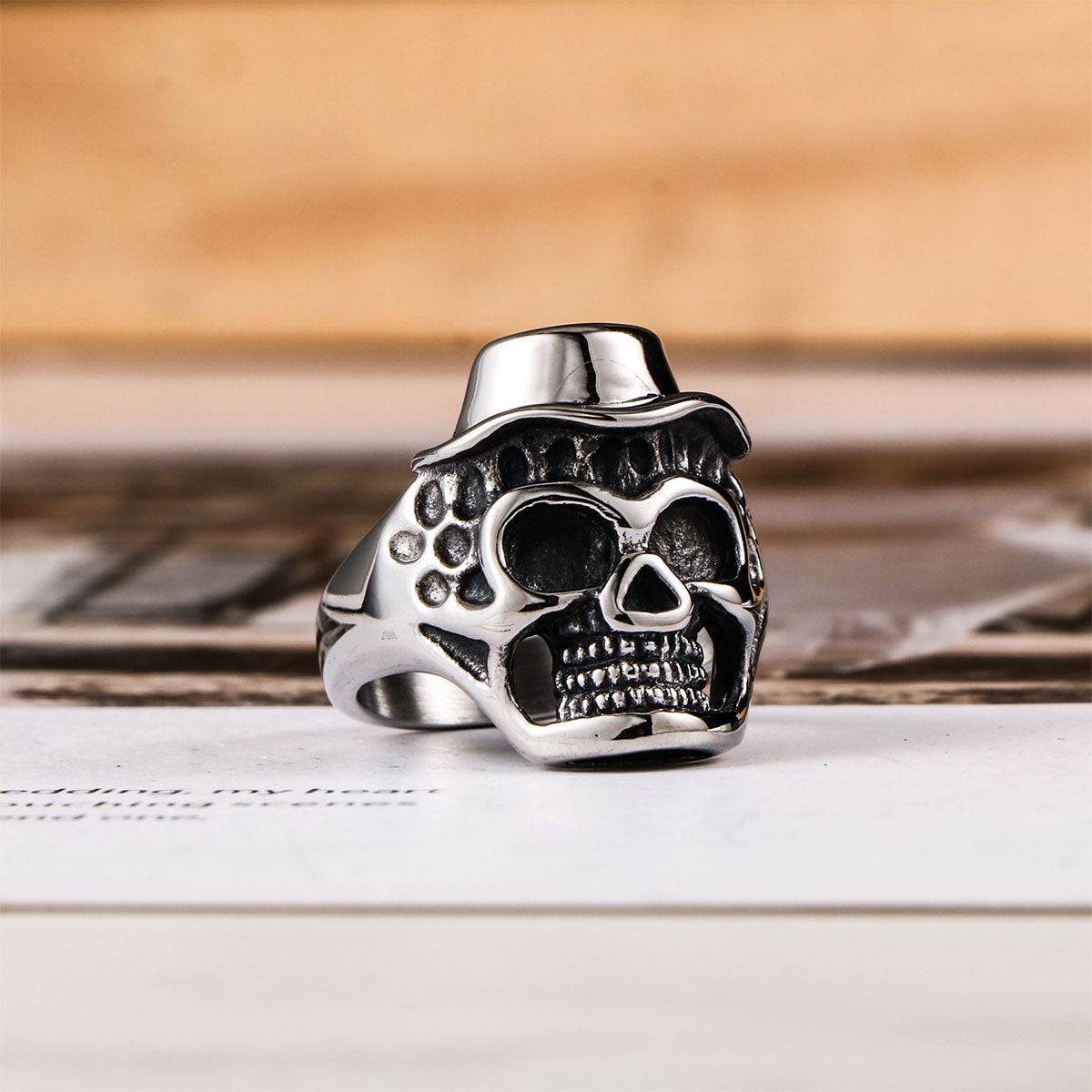 Skull Titanium Steel Mens Ring Trendy Cool Jewelry Size 7 12