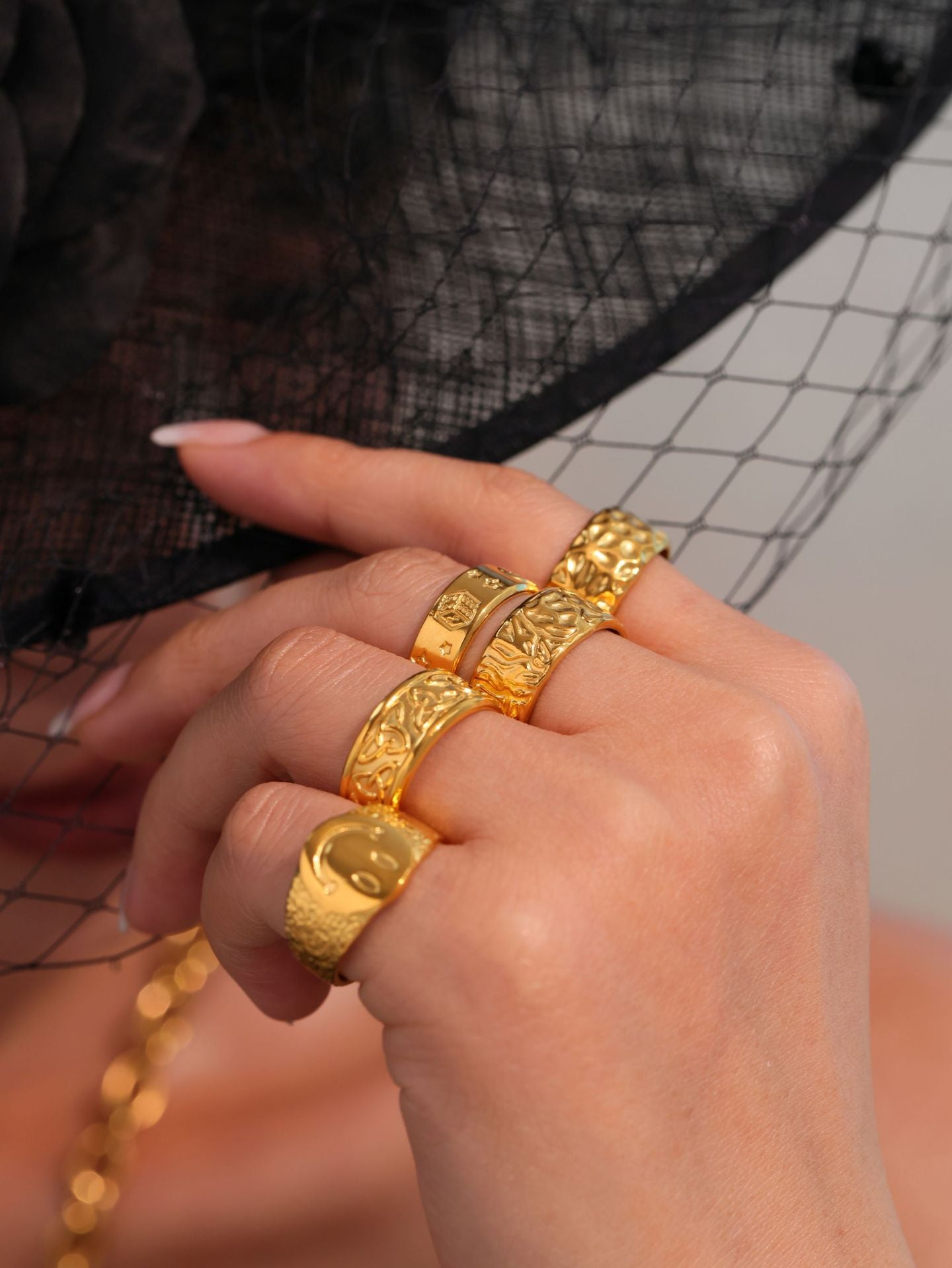 Planderful Open Ring Stainless Steel Ring Unisex Colorfast