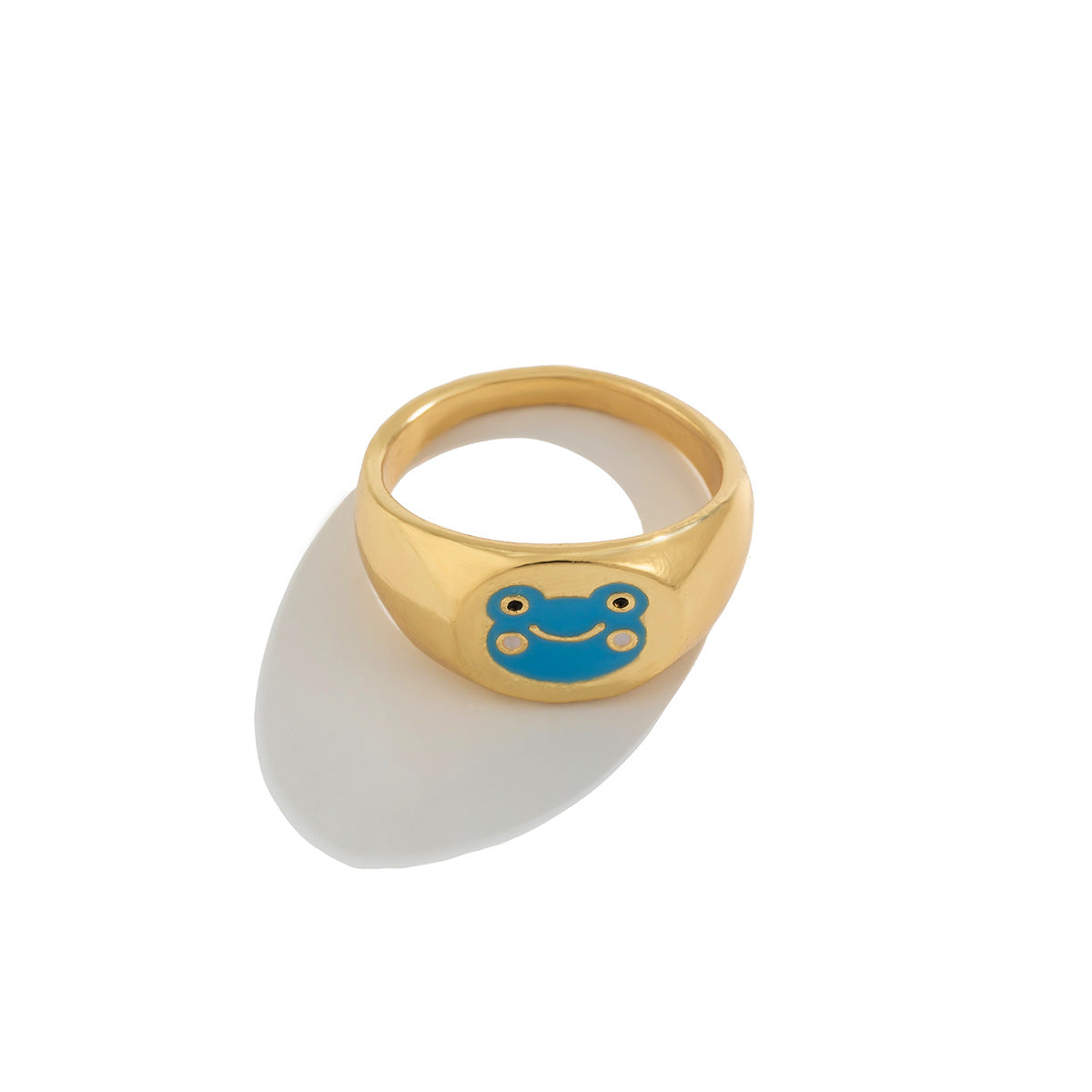 Froggy Colorful Ring with Geometric Hand Ornament