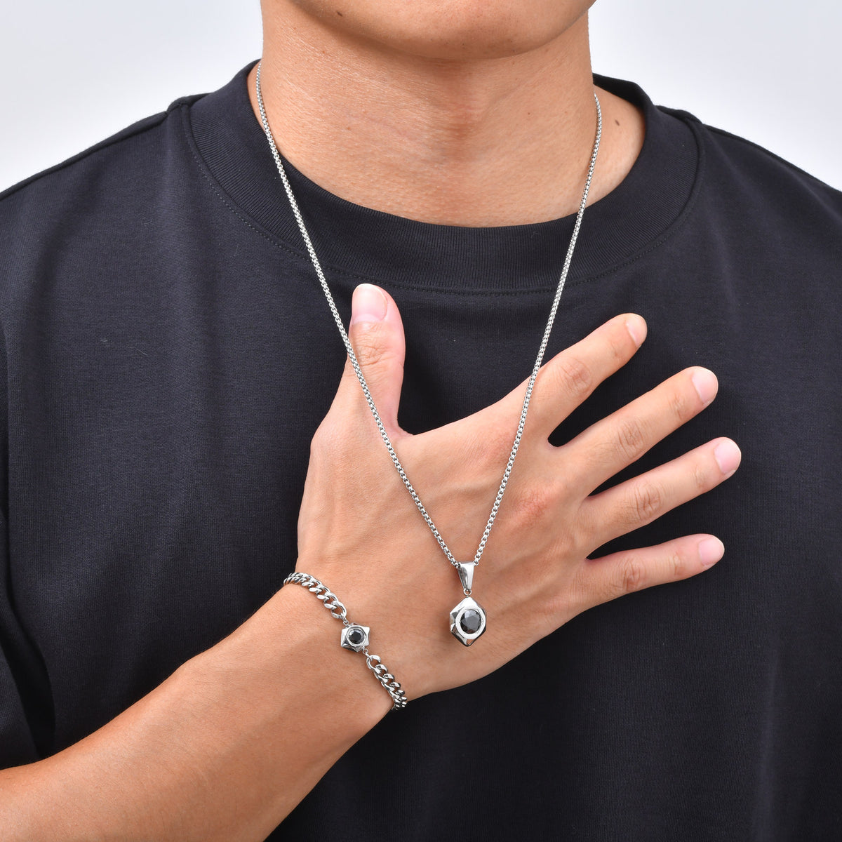 Black Zircon Jewelry — Single Earring, Bracelet or Necklace