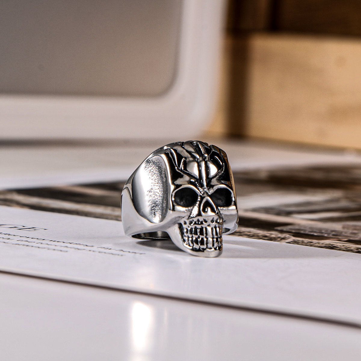 Titanium Steel Ring For Men Oversized European Style