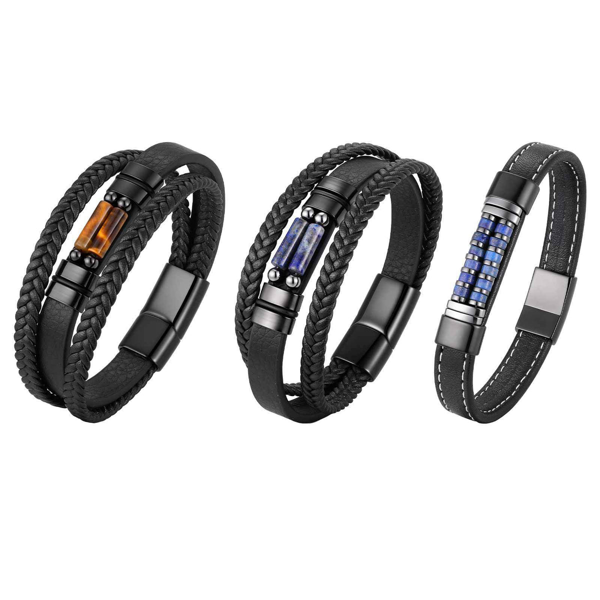 Lapis Lazuli Stainless Steel Bracelet