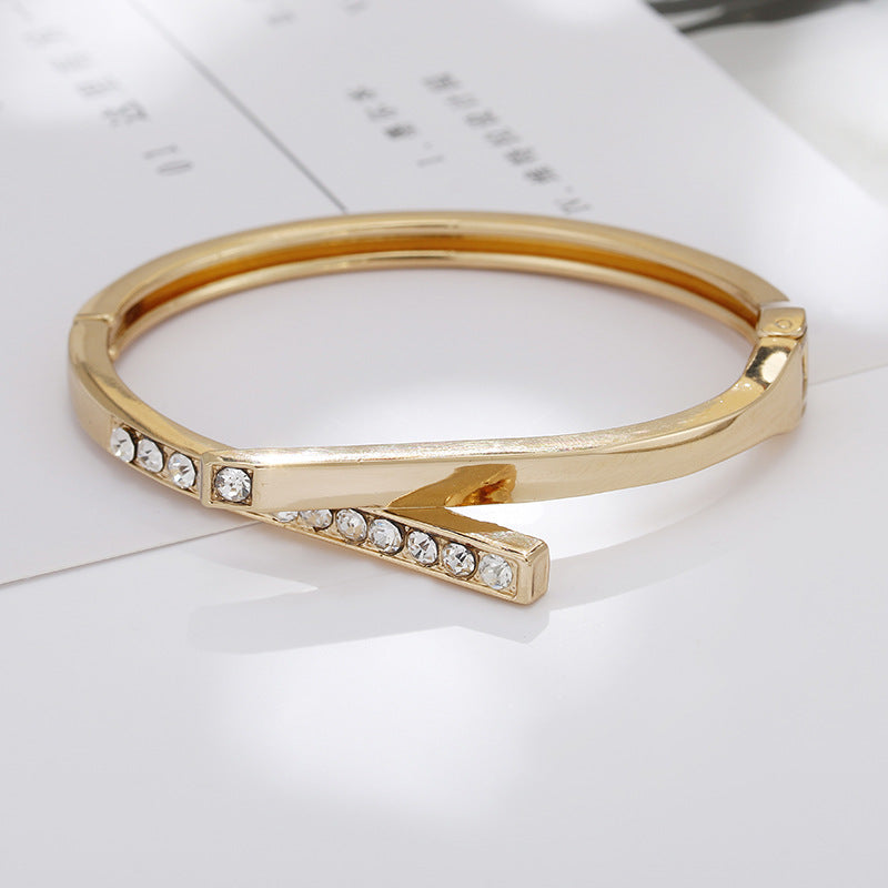 Rose Gold Titanium Steel Minimalist Bracelet - Vienna Verve Collection