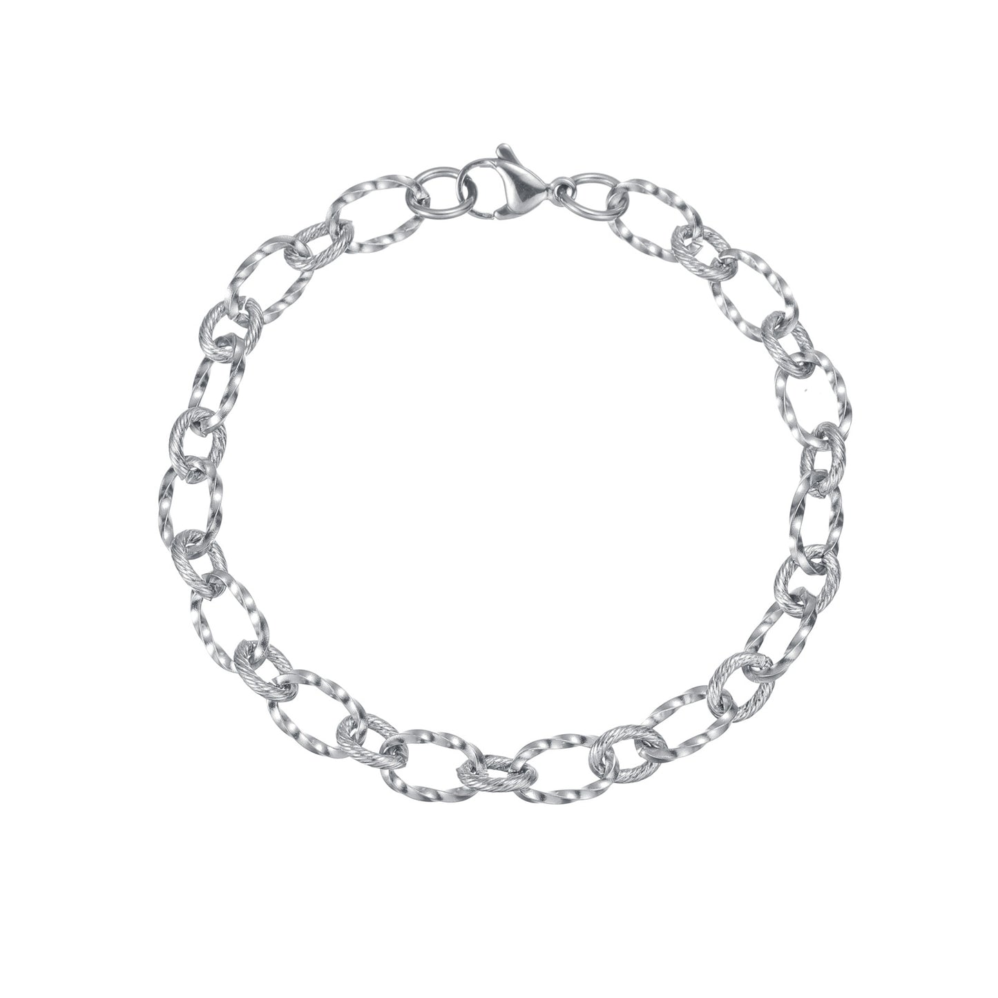Planderful Everyday Genie Stainless Steel Twist Chain Bracelet For Couples Unisex Protection Gift