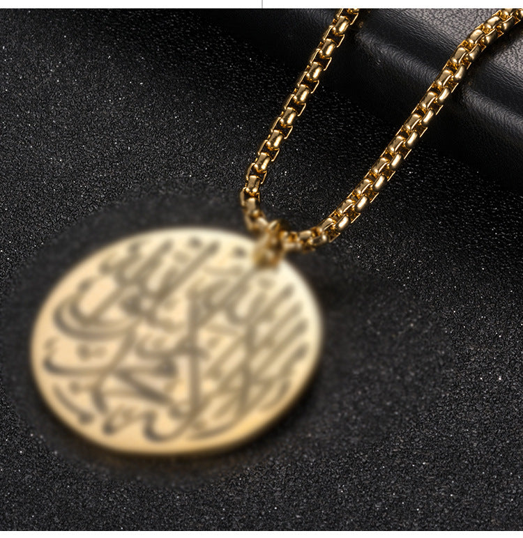 Stunning K18 Gold Plated Titanium Steel Pendant Necklace