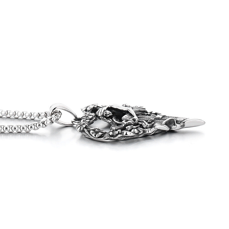 Steel Necklace Vintage Heart Pendant Gift