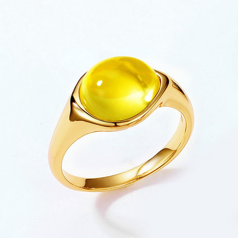 S925 Sterling Silver Colored Crystal Signature Ring