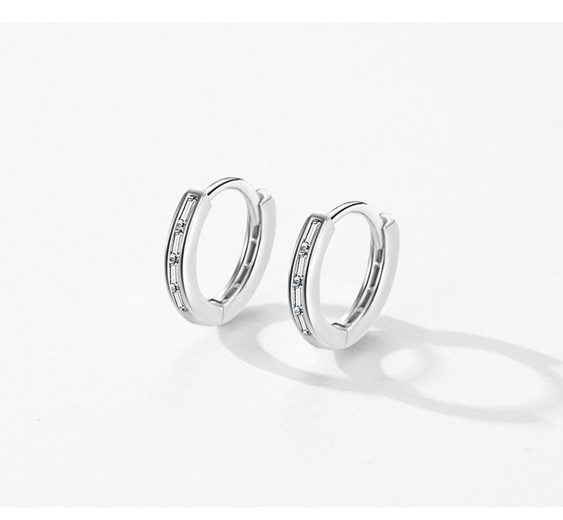 925 Sterling Silver Colored Zircon Earrings