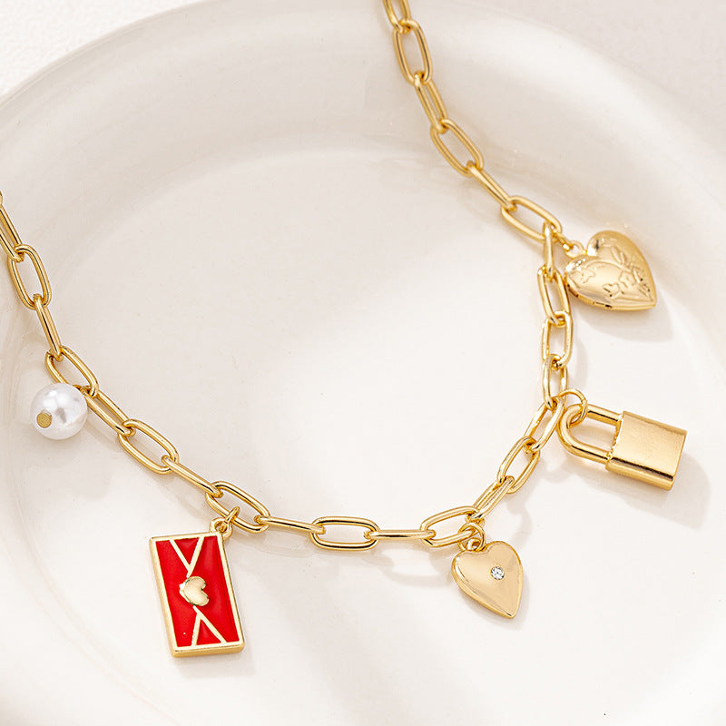 Planderful Vienna Verve Love Necklace Bracelet Set for Women