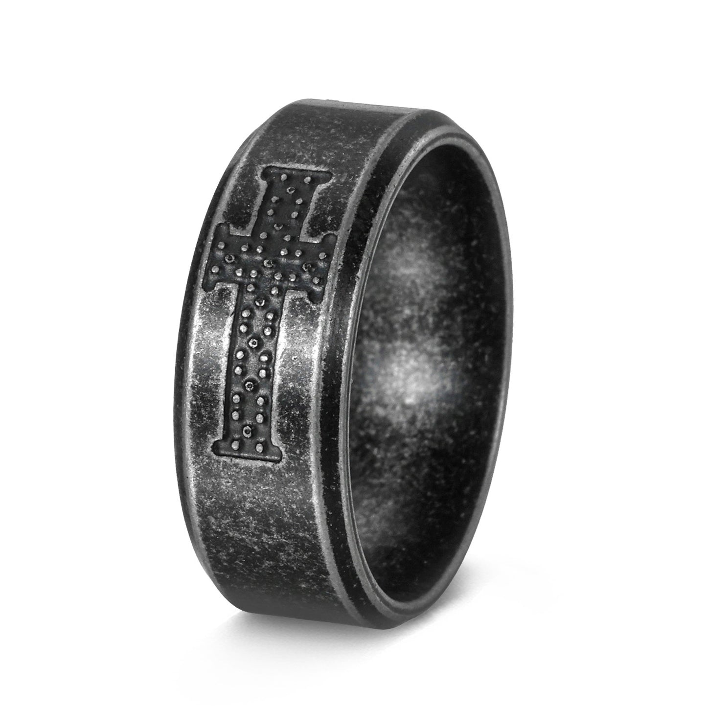 Stainless Steel Cross Ring Planderful Everyday Genie Unisex Protection Statement Jewelry For Him And Her