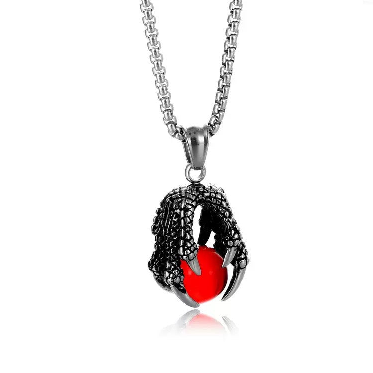 Stainless Steel Eagle Claw Pendant Necklace For Men By Planderful Stylish Hip Hop Fashion