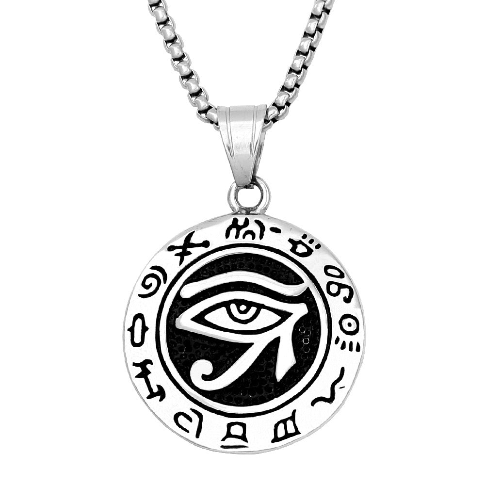 Stylish Stainless Steel Devil's Eye Pendant for Men