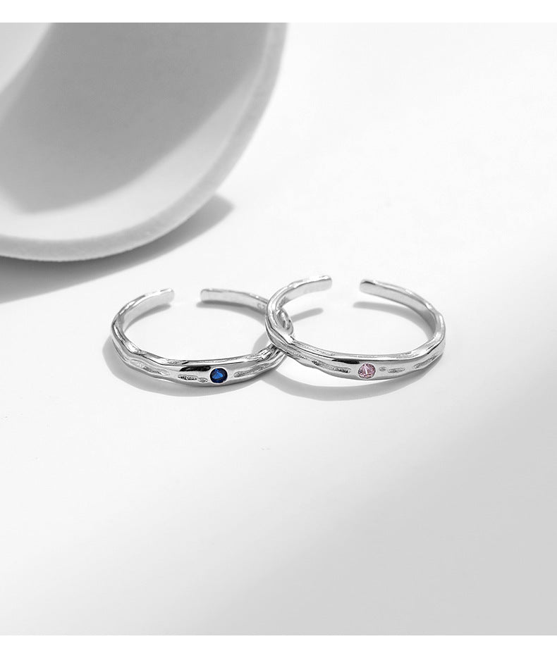 925 Sterling Silver Foil-Texture Ring