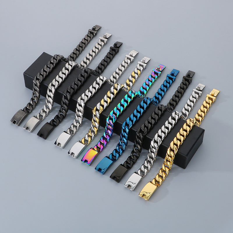 Hipster Dopamine Bracelet And 12mm Cuban Chain For Men