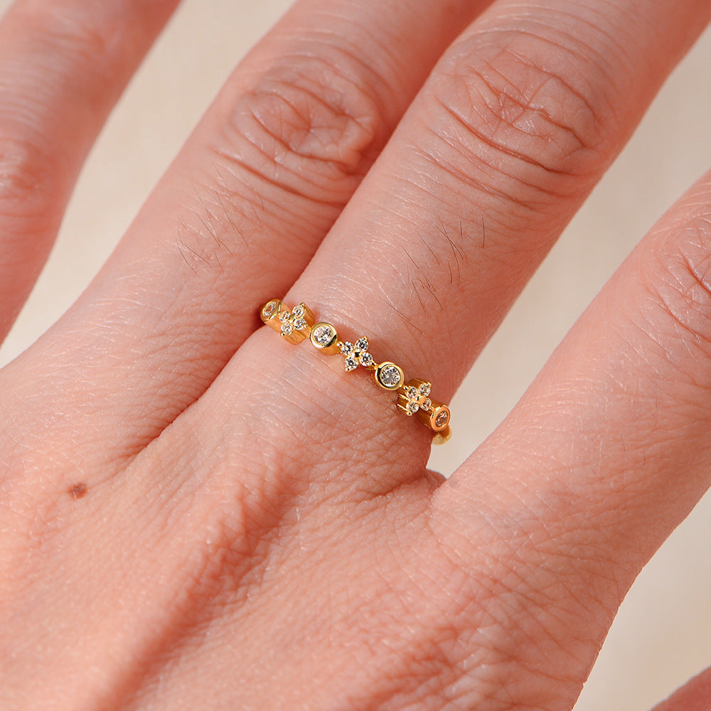 Commuter Zircon Sterling Silver Ring Trend Design