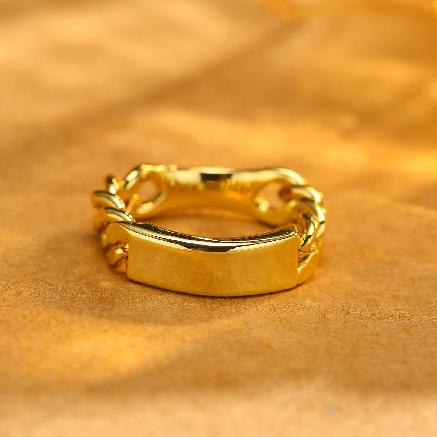 Rings Bent Brand Chain Ring Gold Ring Fashion Personality Style