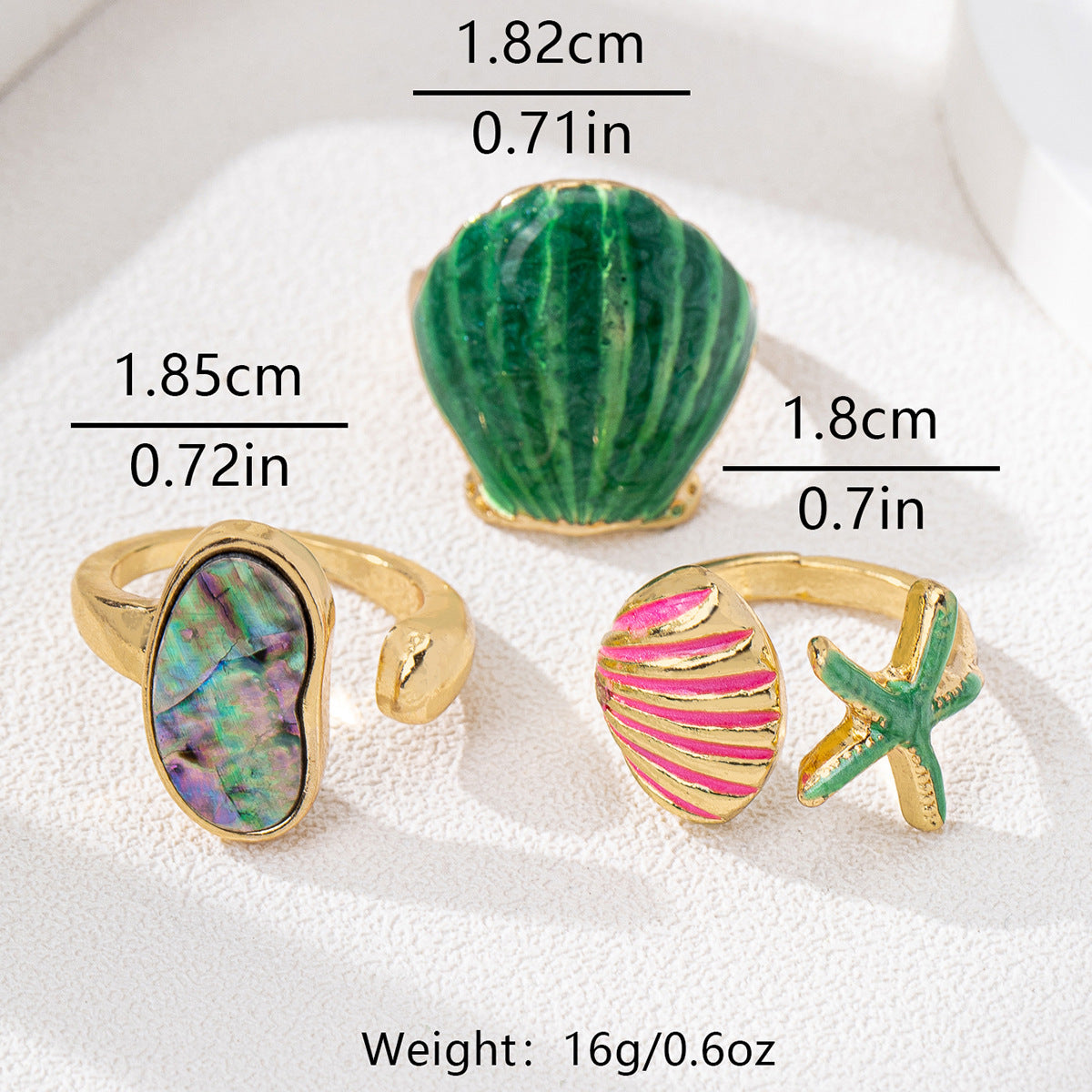 Ocean Series Starfish Ring Set for Women by Planderful