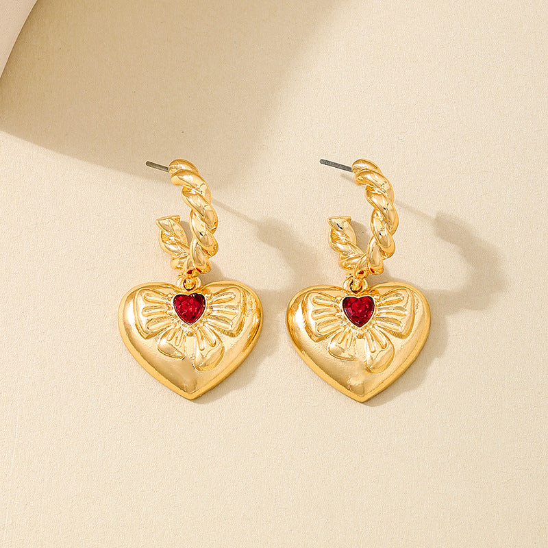 Planderful Vienna Verve Ruby Love Bow Jewelry Set for Women