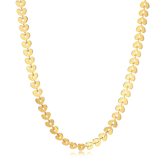 Titanium Steel Necklace Gold Variety Stainless Steel Disc