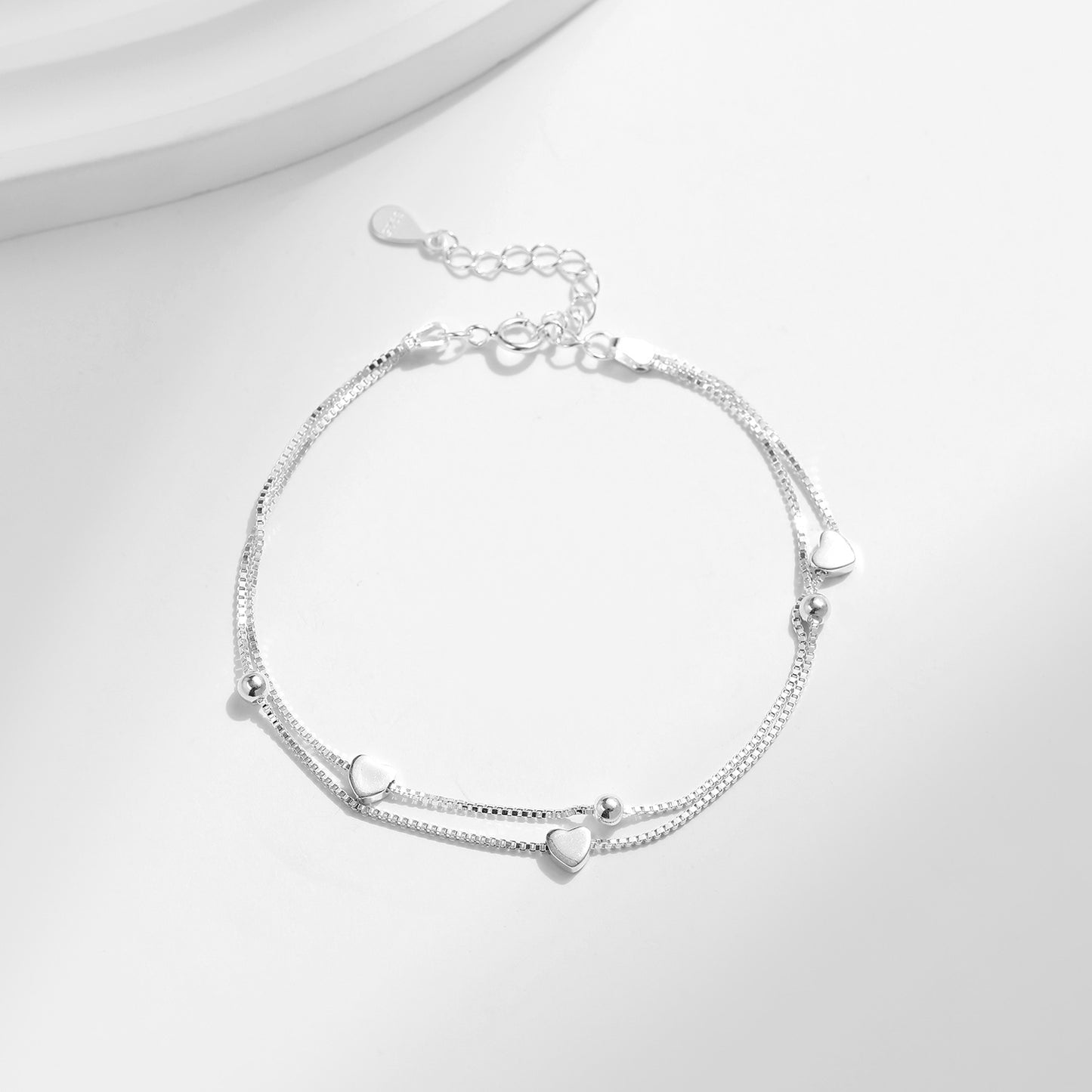 Sterling Silver Love Bracelet with Chic Box Chain