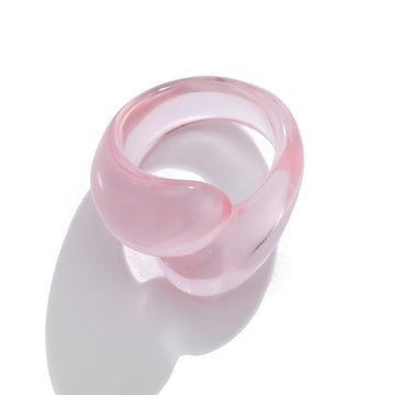 Planderful Water Drop Hug Ring Vienna Verve Transparent Geometric Statement Ring For Women