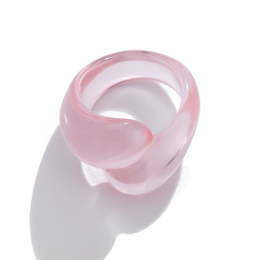 Planderful Water Drop Hug Ring Vienna Verve Transparent Geometric Statement Ring For Women