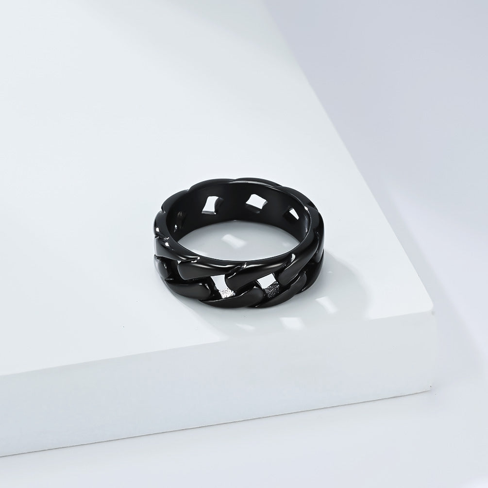 Cuban Chain Ring Men Planderful Everyday Genie Unisex Punk Style Protection Statement Jewelry