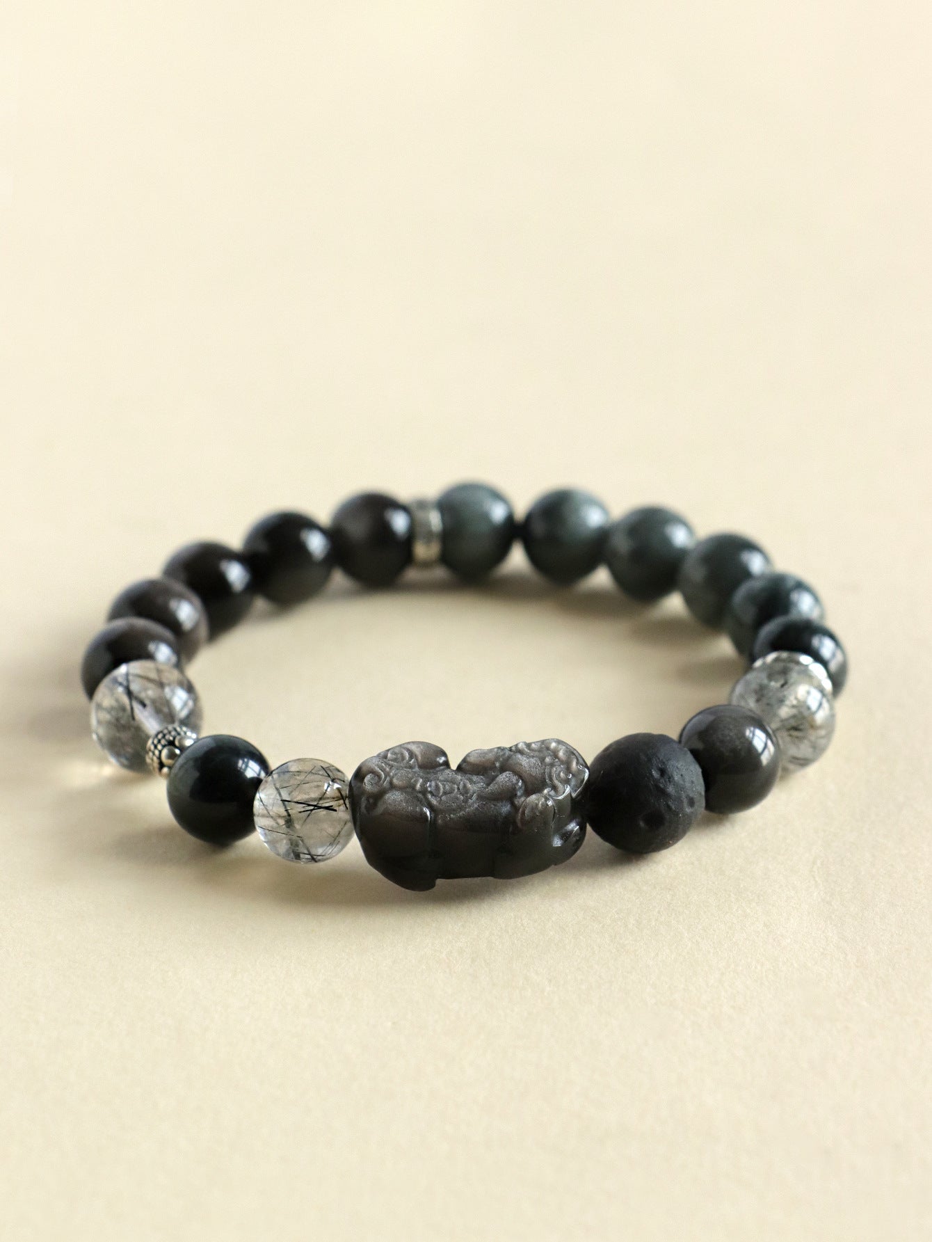 Planderful Fortune's Favor Bracelet – Stylish Tiger's Eye and Crystal Design