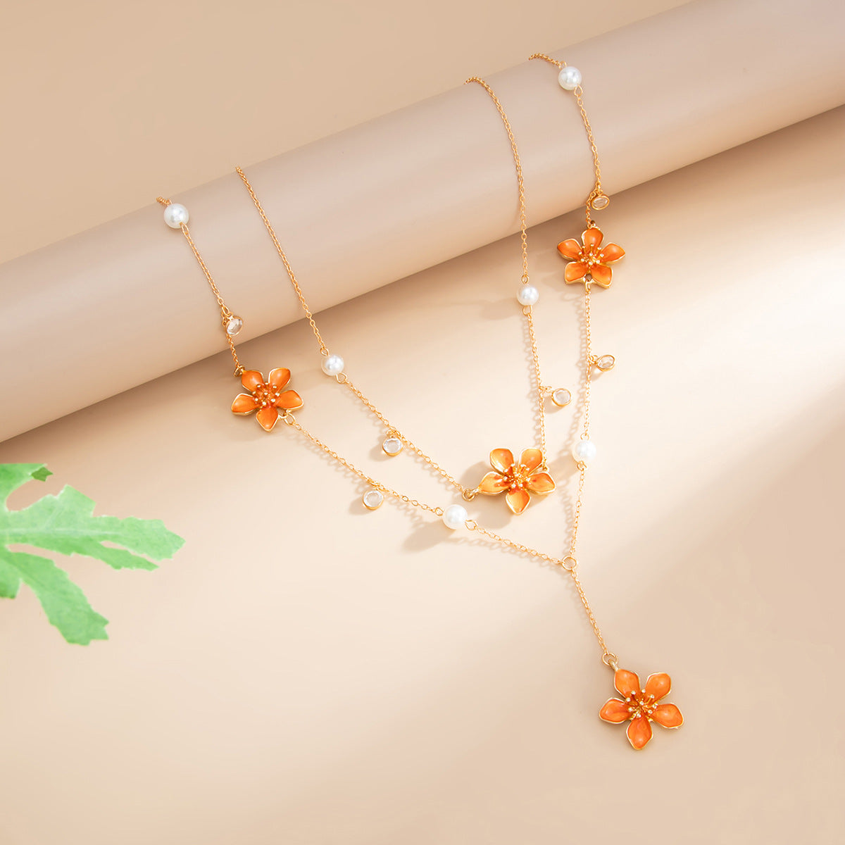Bohemian Flower Pearl-Style Necklace
