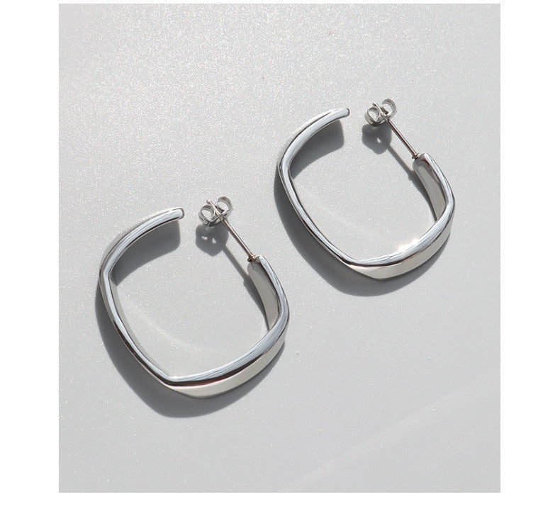 Extravagant Geometric Earrings for Women - Festive Retro Titanium Steel Plated Earrings